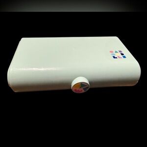 Vintage Caboodle Pastel Mint Clutch with Colorful Logo